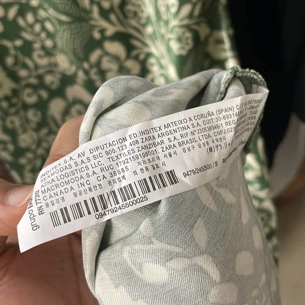 ZARA Green Floral Midi Dress | NWOT - Picture 10 of 14